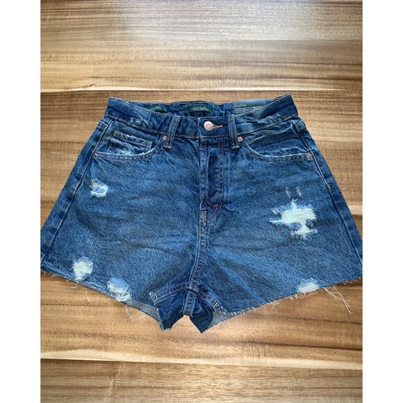 Wild Fable Junior Teens High-Rise EasyRigid Distressed Denim Shorts Size 0 - Picture 2 of 12